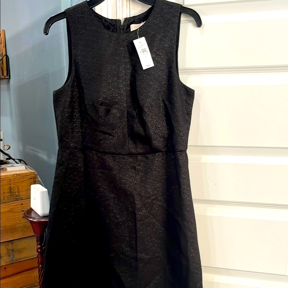 NWT LOFT BLACK SPARKLE DRESS SZ6